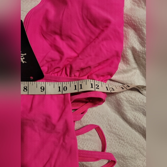 NWT SUPER SEXY HALTER CUT OUT HIGH LEG PADDED LOW CUT CLEAVAGE SWIM SUIT SMALL - Picture 11 of 12